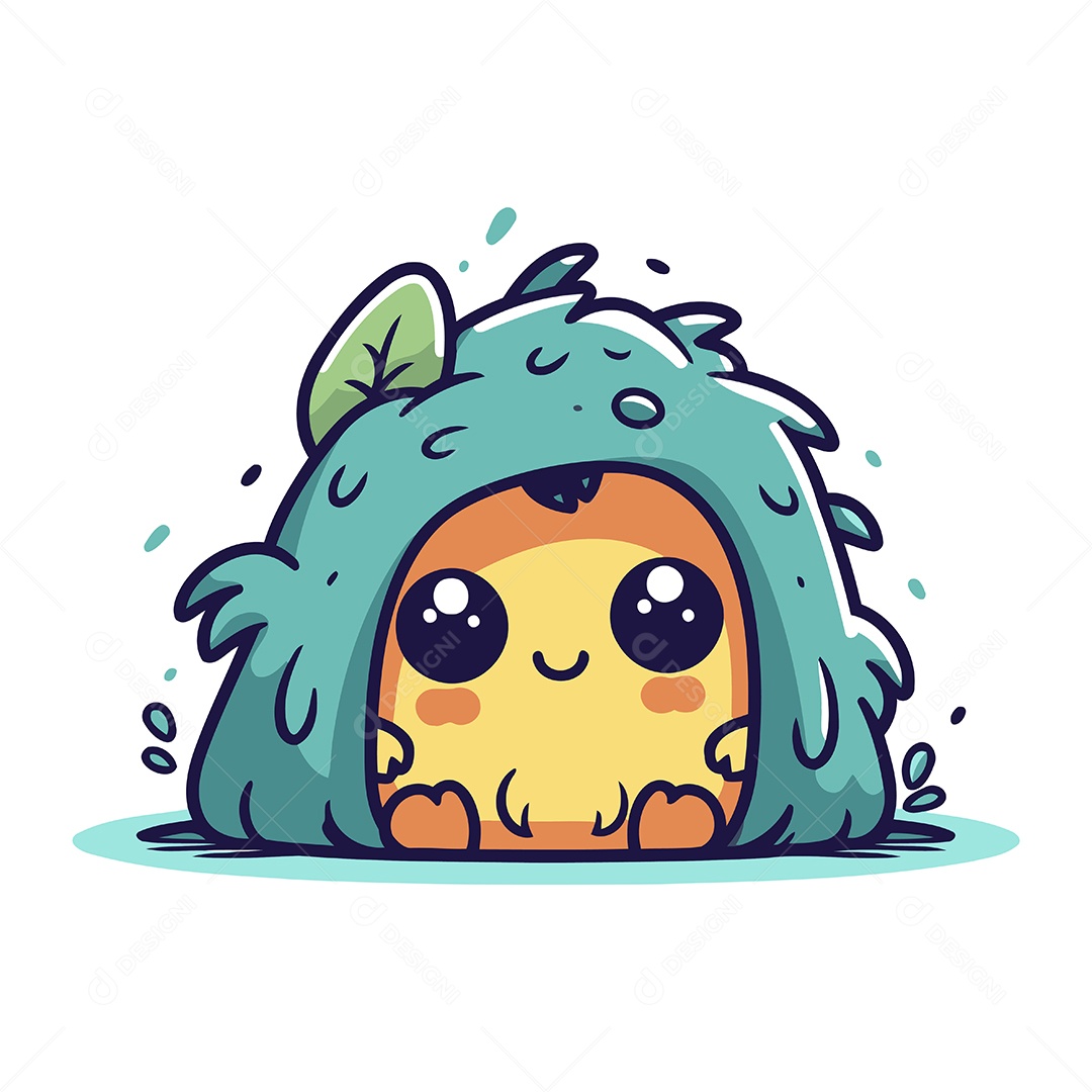 Monstro de Desenho Animado Ilustração Vetor EPS