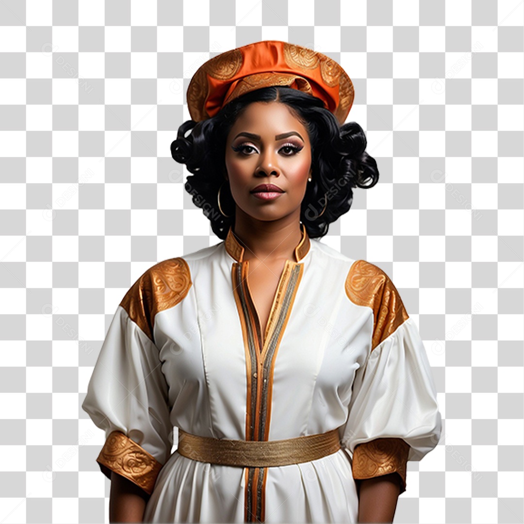 Mulher Morena Estilosa PNG Transparente