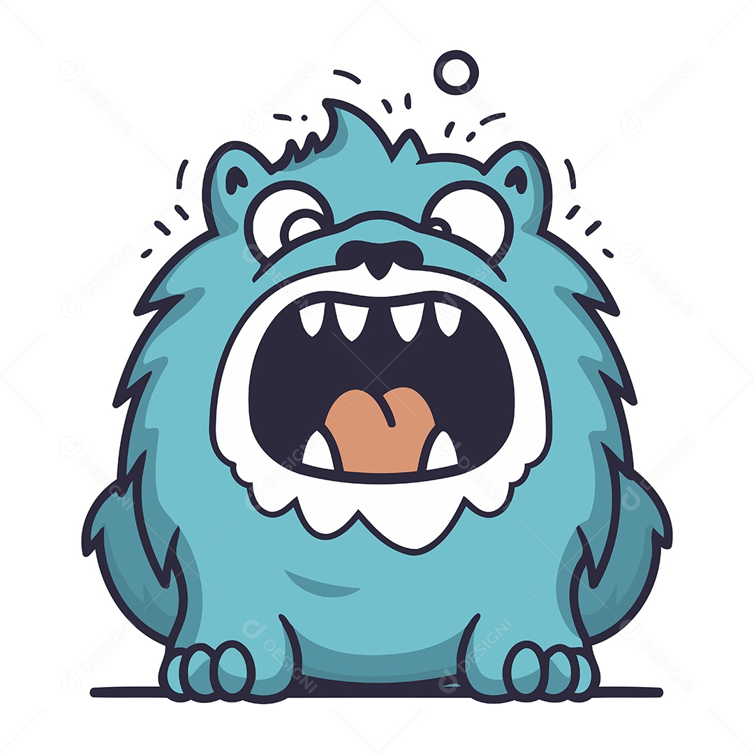 Monstro de Desenho Animado Ilustração Vetor EPS