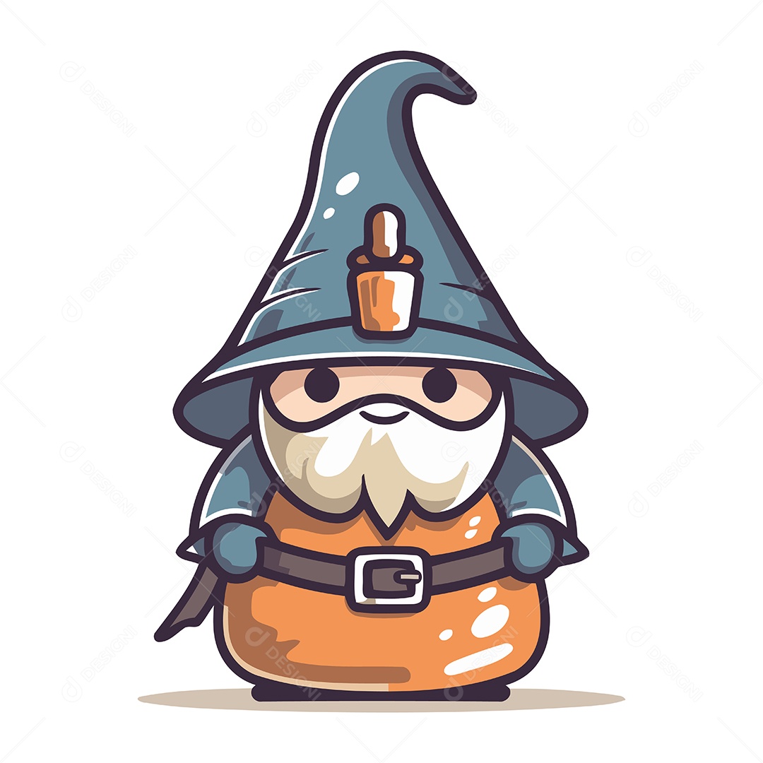 Bruxo Usando uma Fantasia Ilustração Vetor EPS