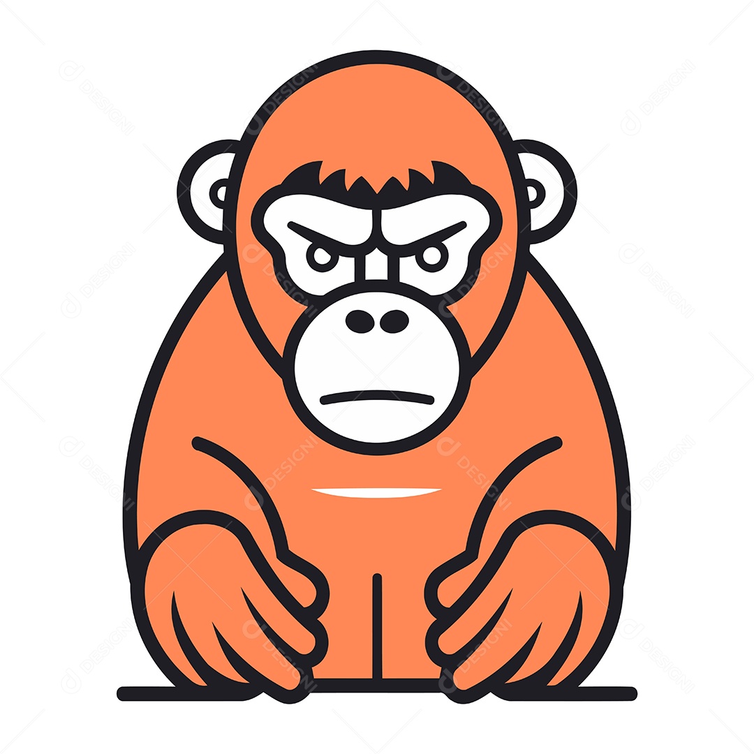 Macaco de Desenho Animado Ilustração Vetor EPS