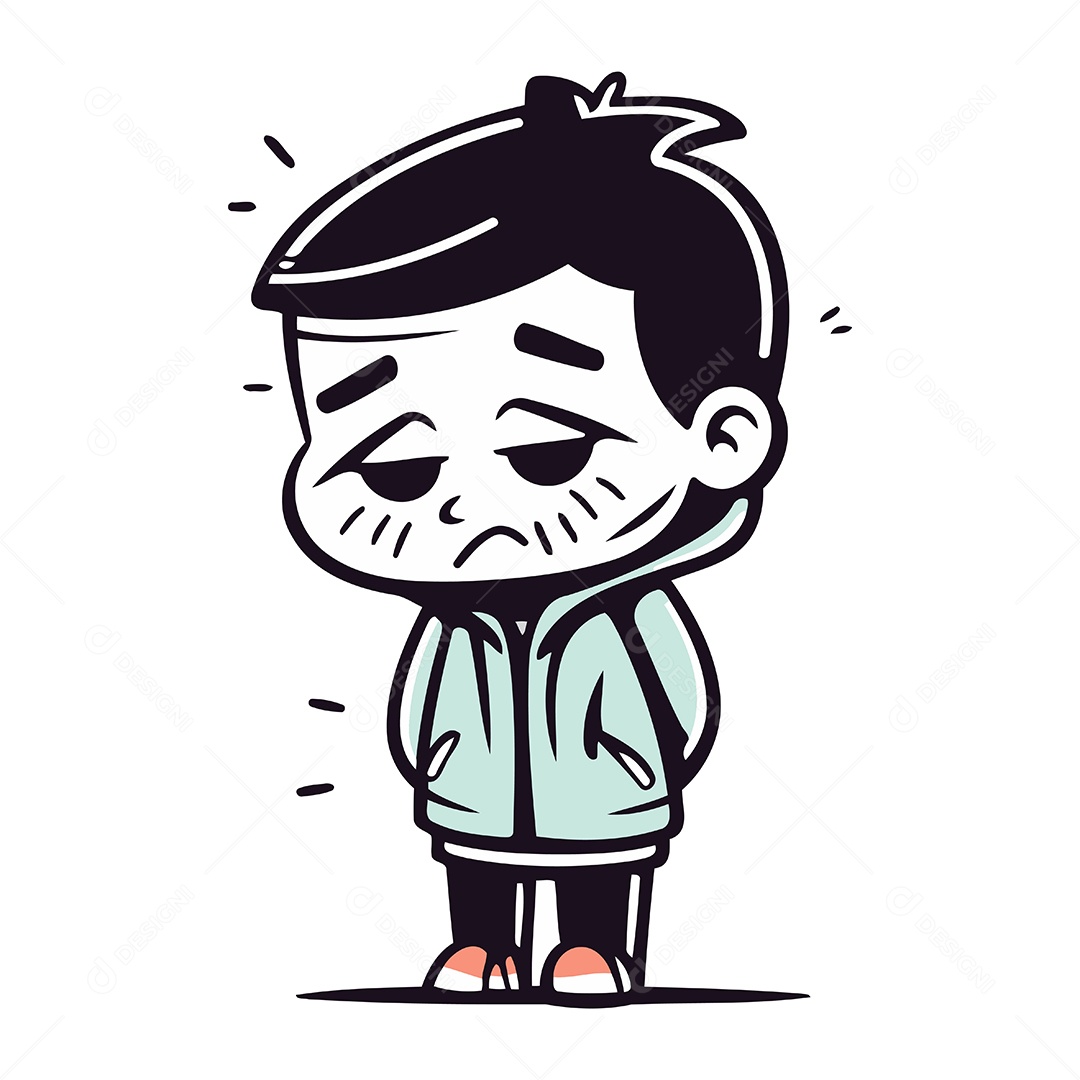 Homem de Desenho Animado Ilustração Vetor EPS