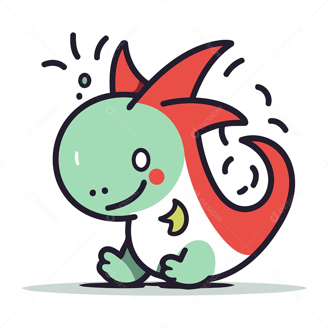 Monstro de Desenho Animado Ilustração Vetor EPS