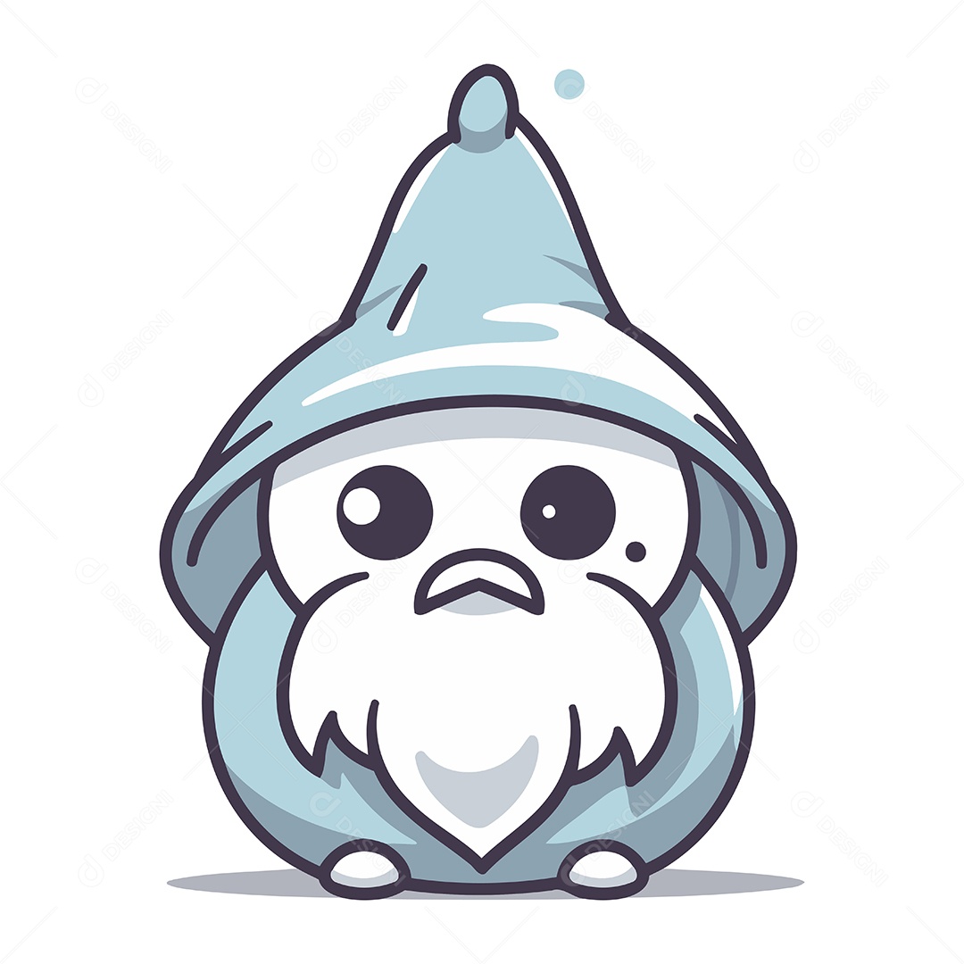 Gnomo de Desenho Animado Ilustração Vetor EPS