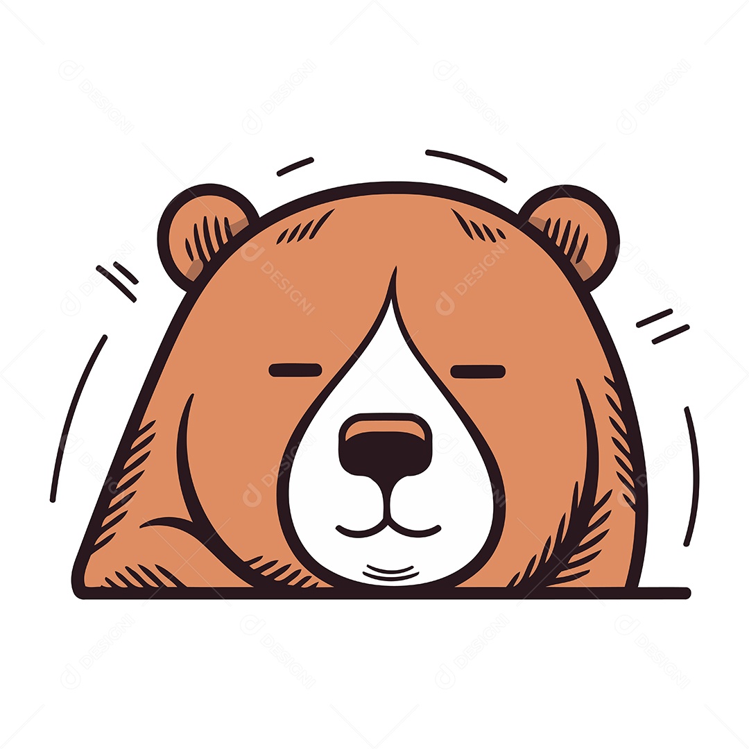 Urso de Desenho Animado Ilustração Vetor EPS