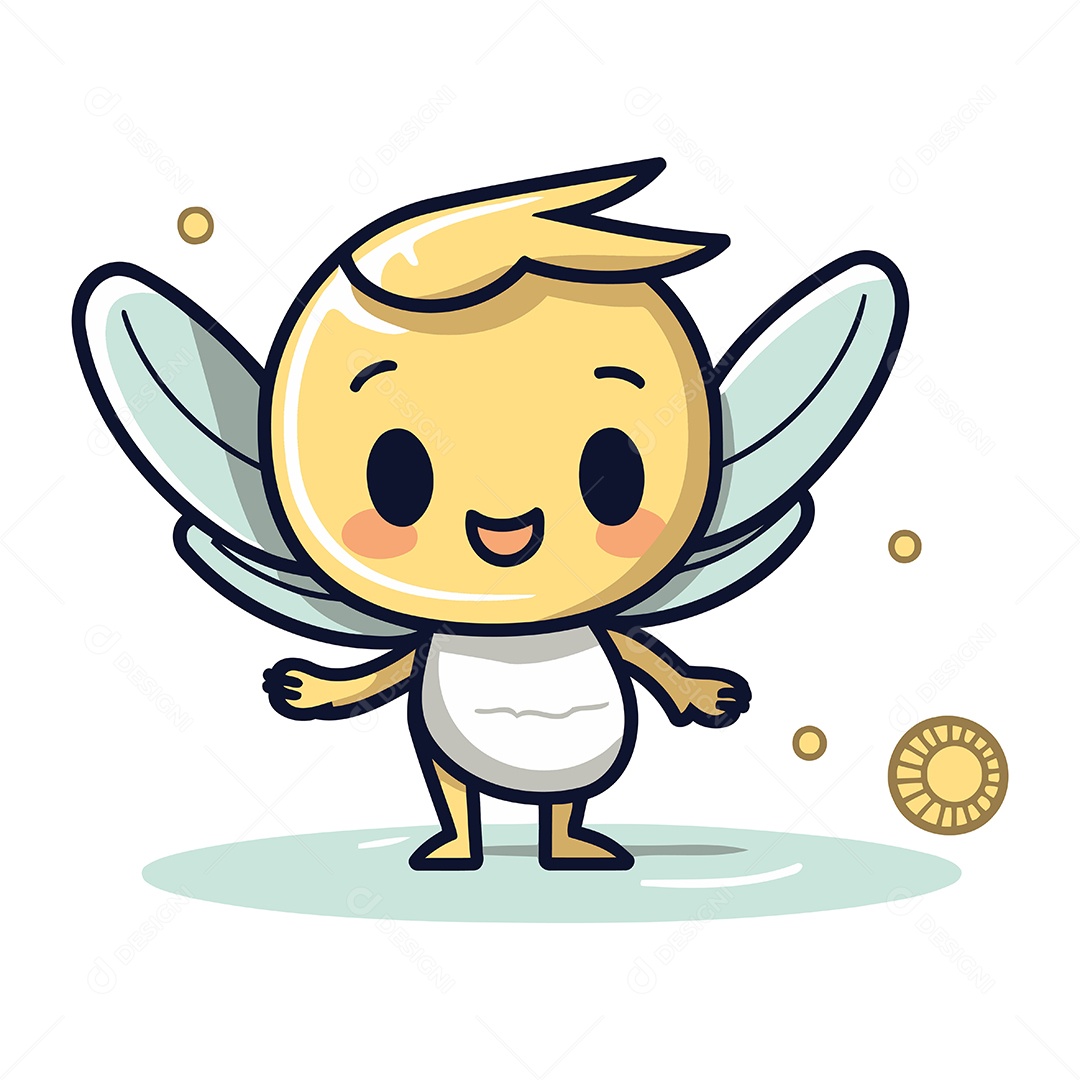 Fada de Desenho Animado Ilustração Vetor EPS