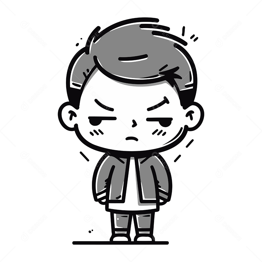 Homem de Desenho Animado Ilustração Vetor EPS