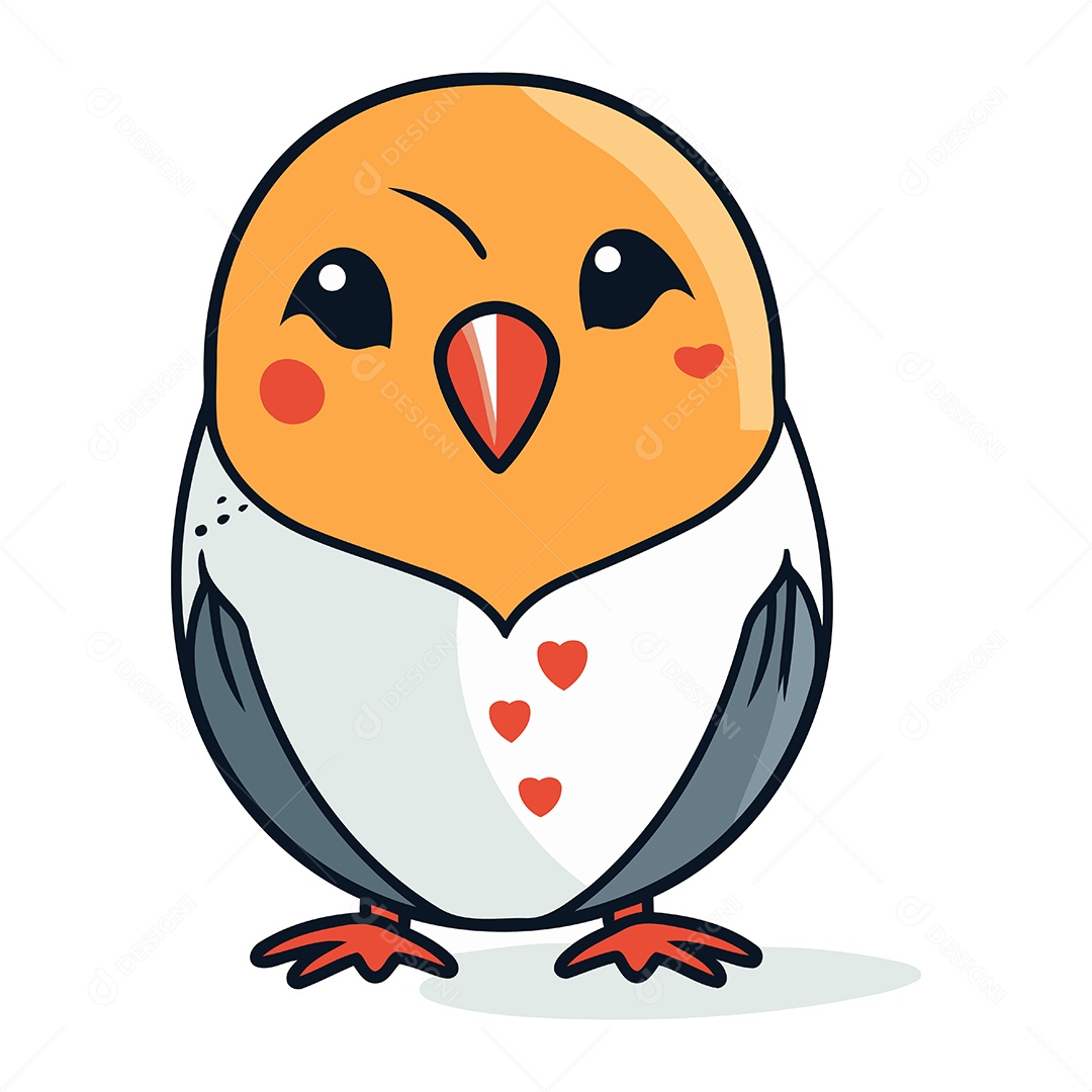 Passarinho de Desenho Animado Ilustração Vetor EPS