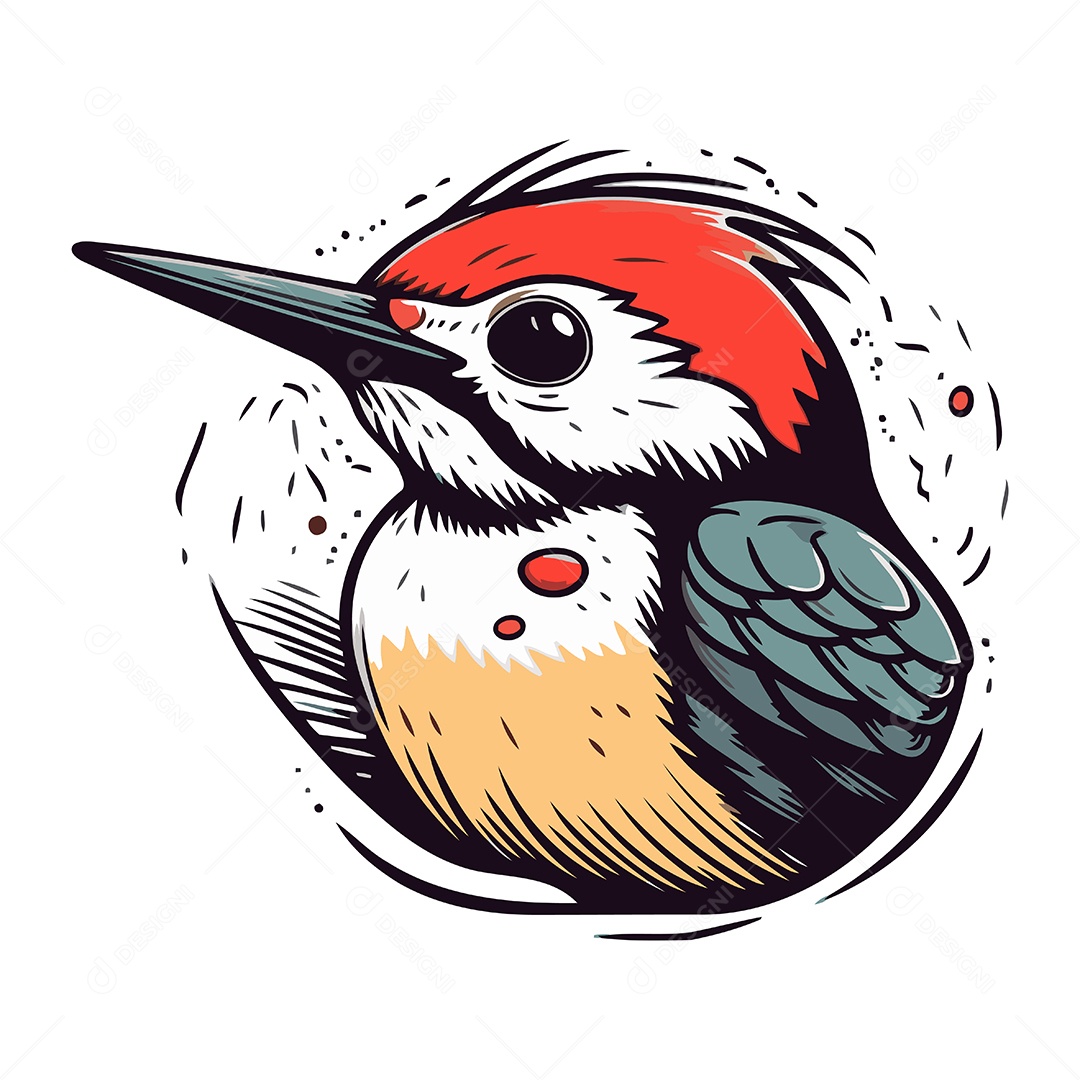 Pica Pau de Desenho Animado Ilustração Vetor EPS