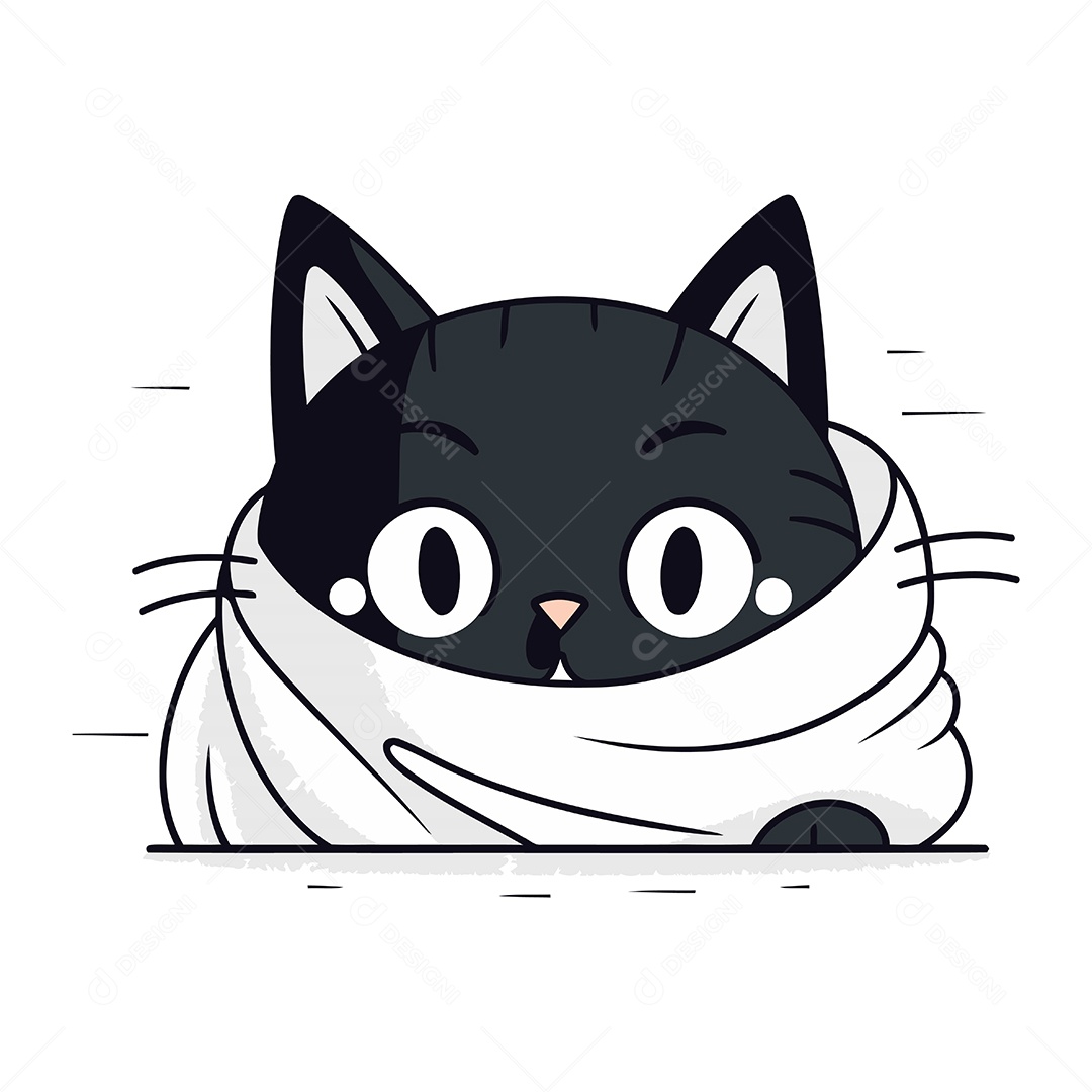 Gato Fofo com Bandagem Ilustração Vetor EPS