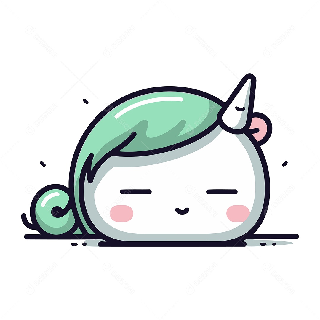 Unicórnio de Desenho Animado Ilustração Vetor EPS