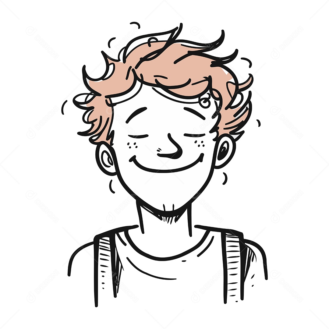 Homem de Desenho Animado Ilustração Vetor EPS