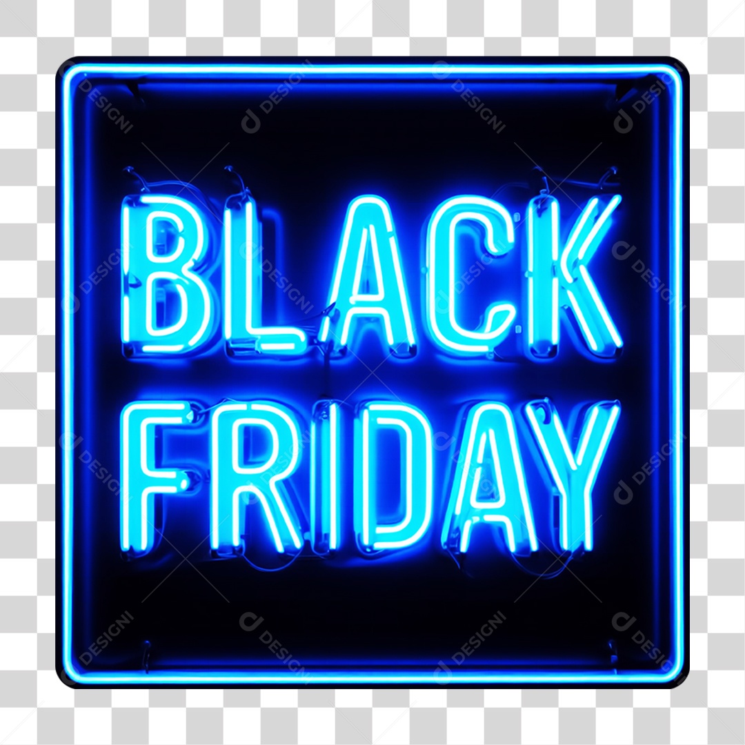Selo 3D Black Friday para Composição PNG Transparente