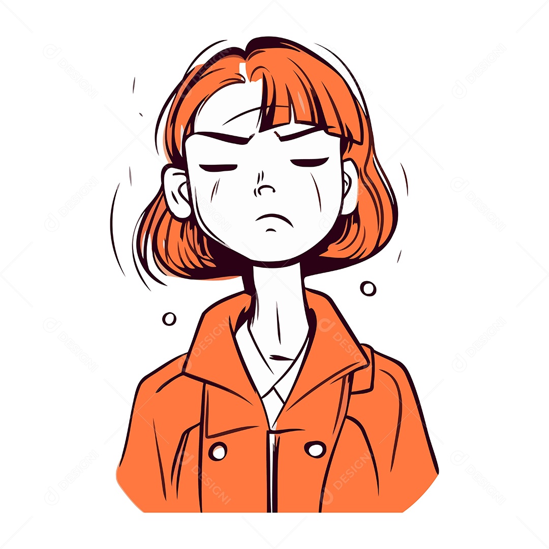 Mulher de Desenho Animado Ilustração Vetor EPS