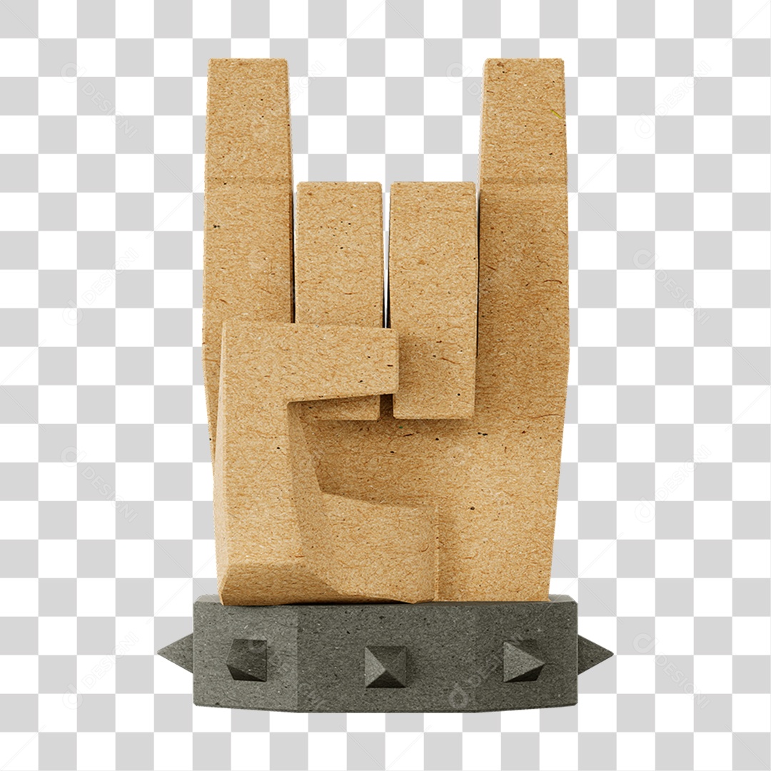 Mãozinha 3D Desenho PNG Transparente