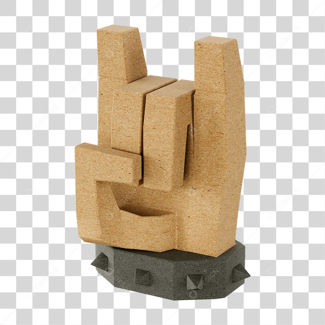 Mãozinha 3D Desenho PNG Transparente