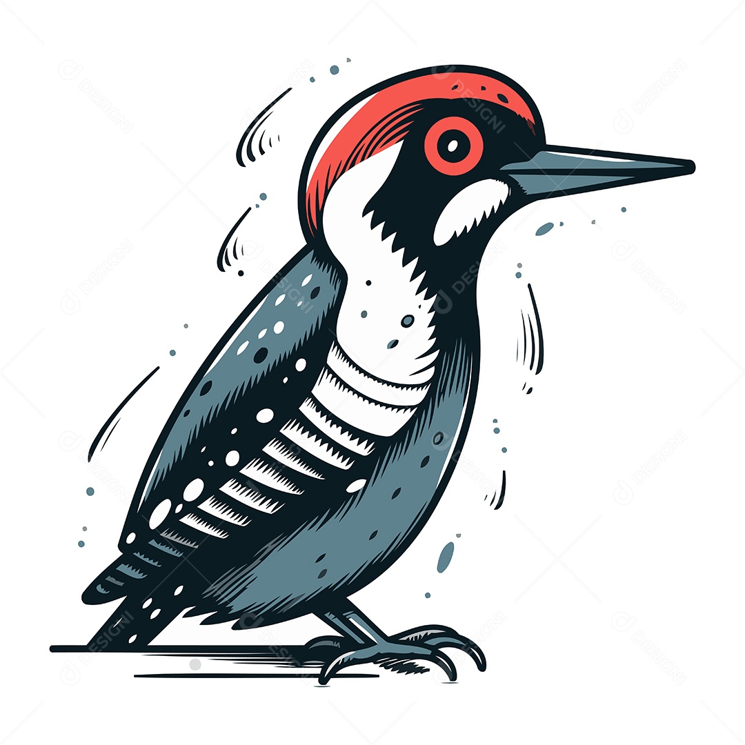 Pica Pau de Desenho Animado Ilustração Vetor EPS