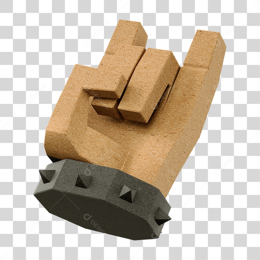 Mãozinha 3D Desenho PNG Transparente