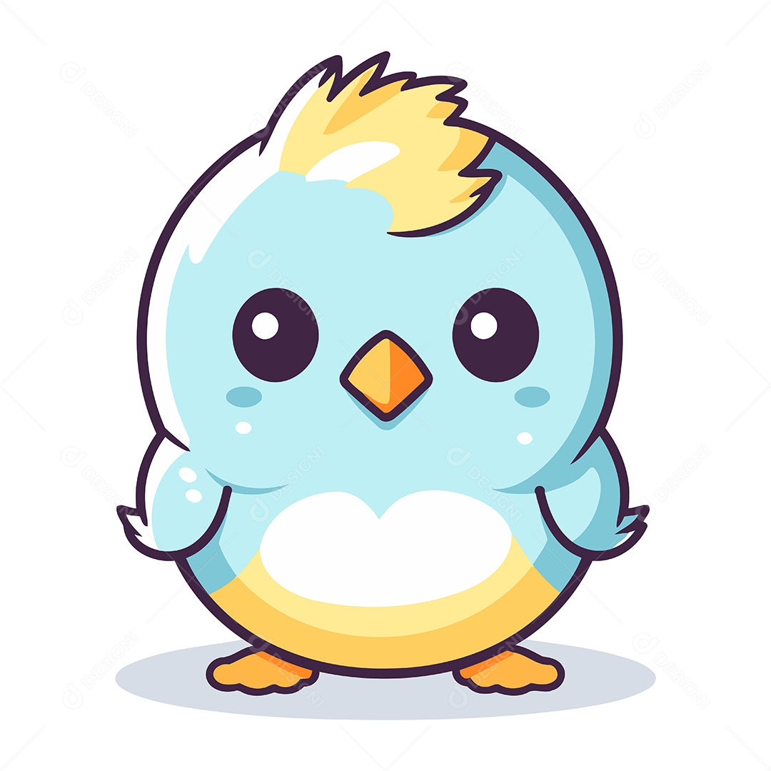 Filhote de Pássaro Desenho Animado Ilustração Vetor EPS