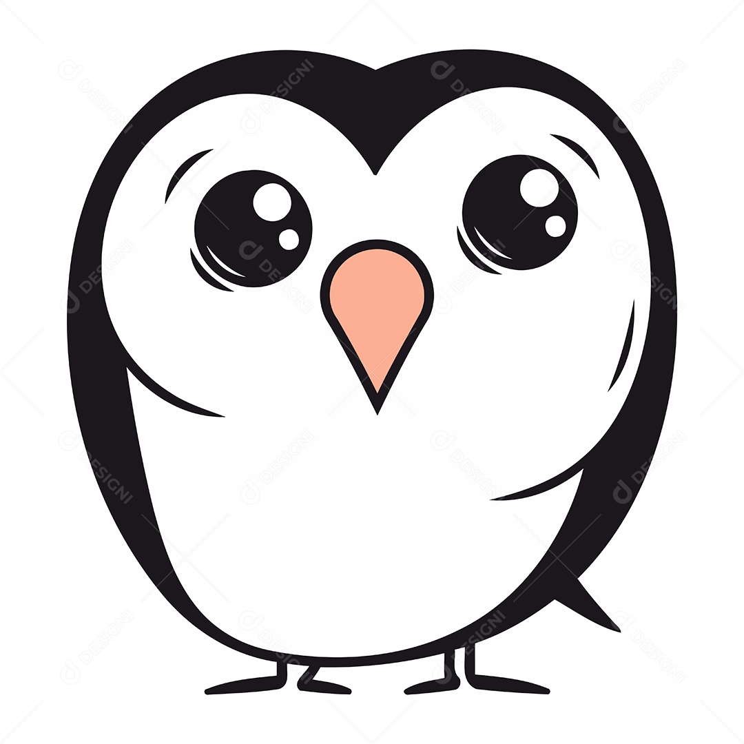 Coruja de Desenho Animado Fofa Ilustração Vetor EPS
