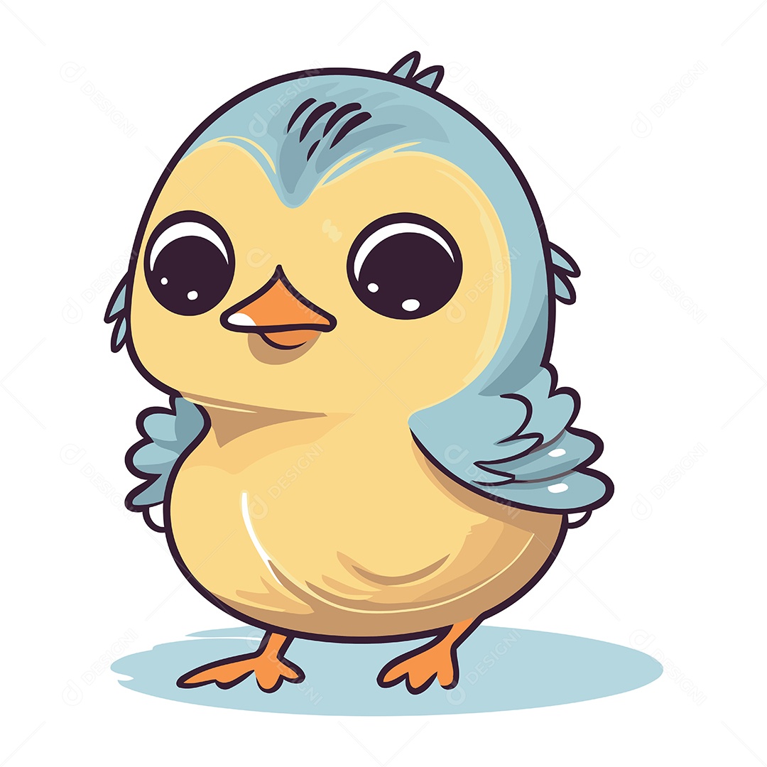 Passarinho de Desenho Animado Ilustração Vetor EPS