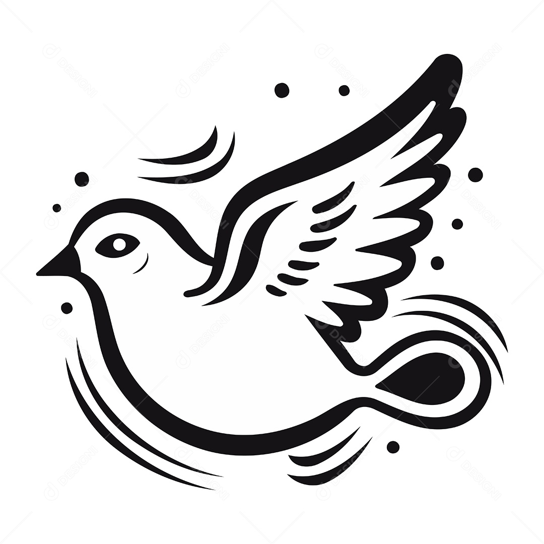 Pomba de Desenho Animado Ilustração Vetor EPS