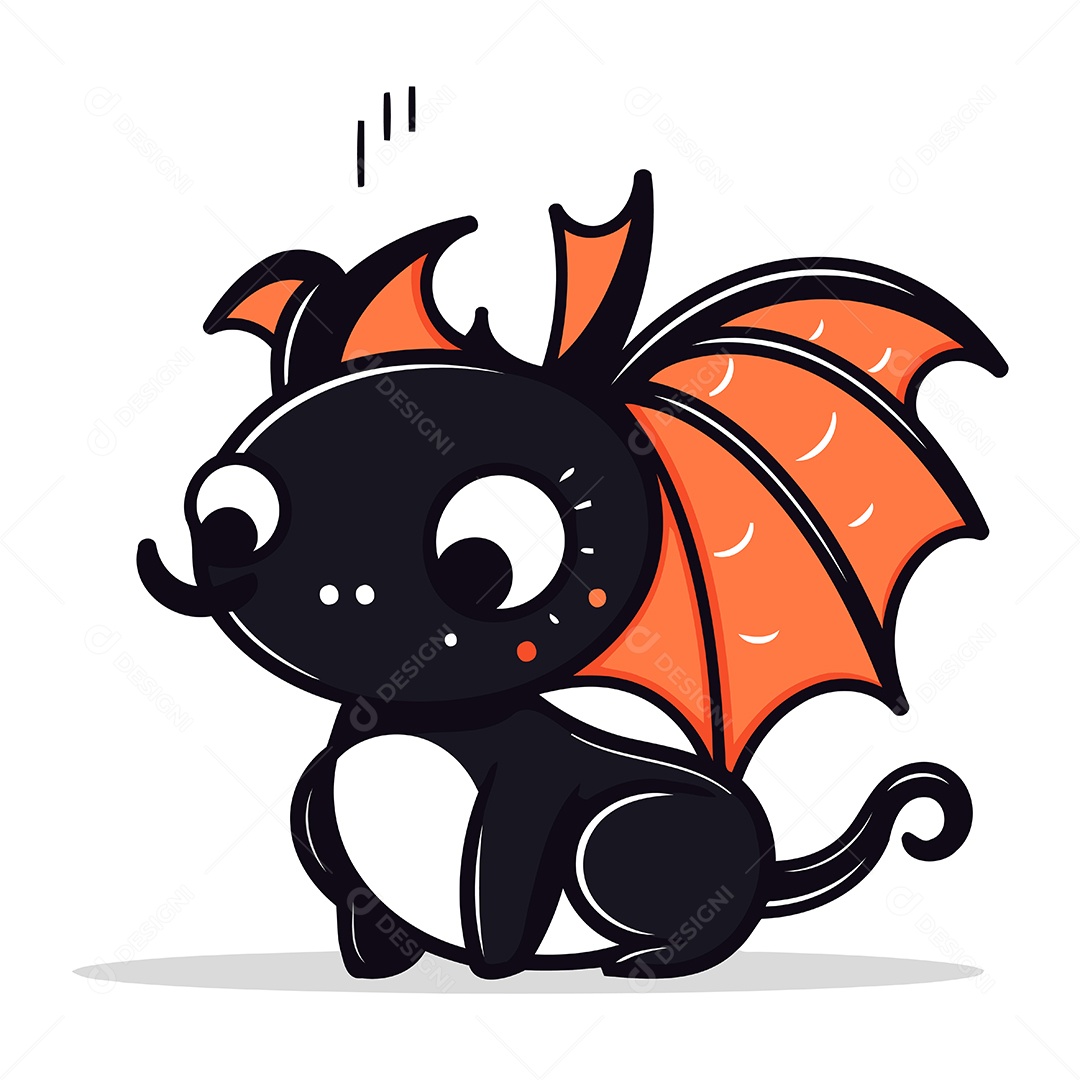 Dragão de Desenho Animado Ilustração Vetor EPS