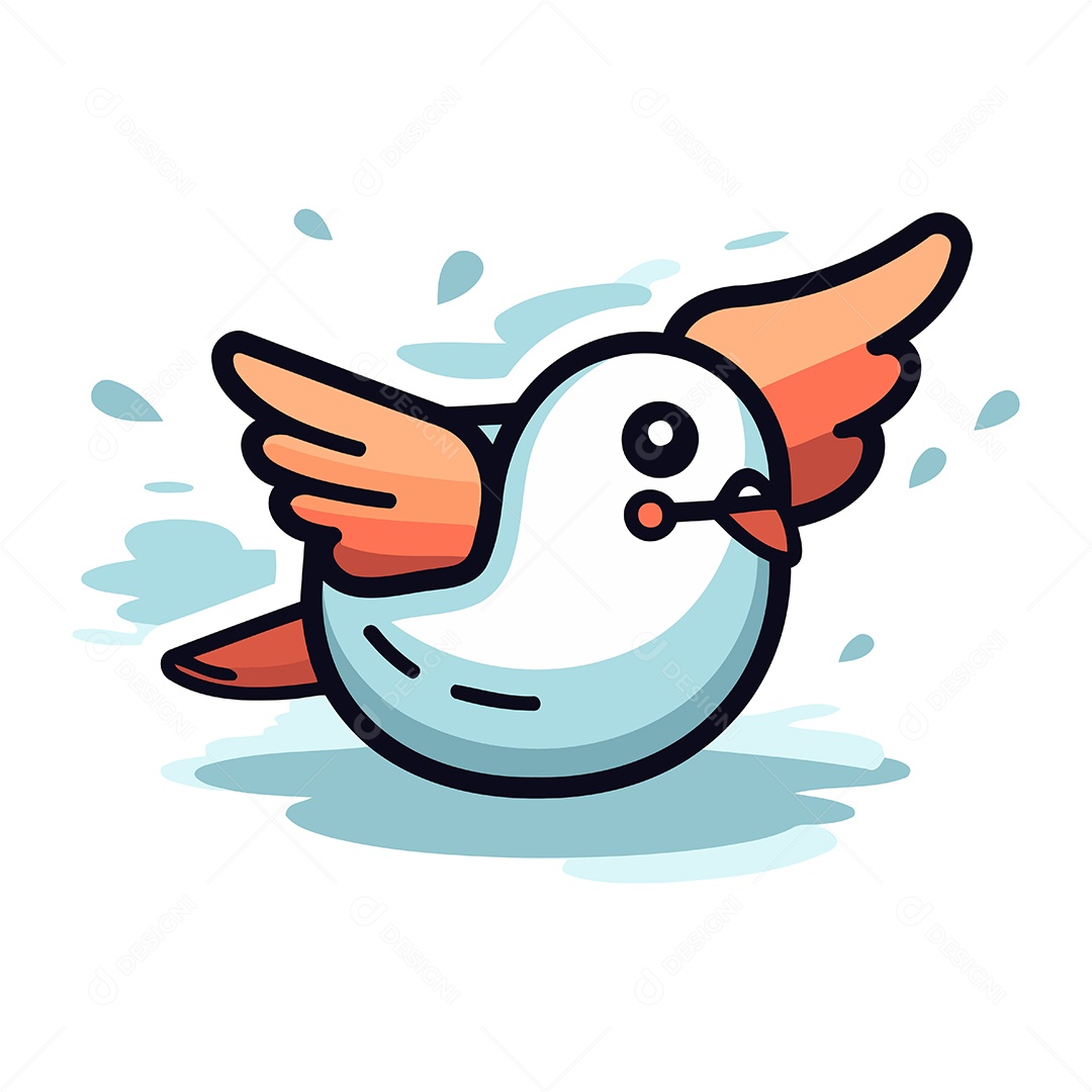 Pomba de Desenho Animado Ilustração Vetor EPS