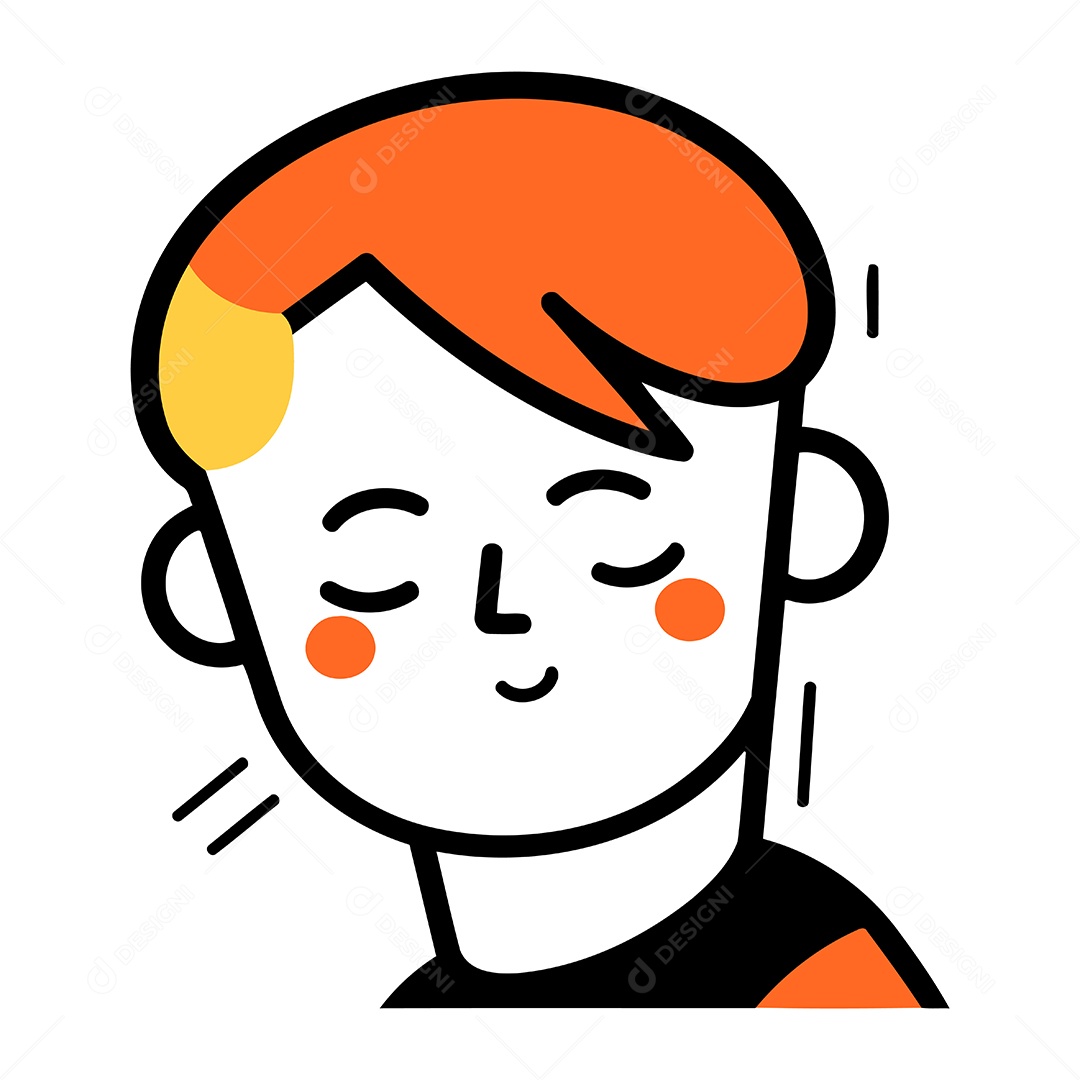 Jovem de Desenho Animado Ilustração Vetor EPS