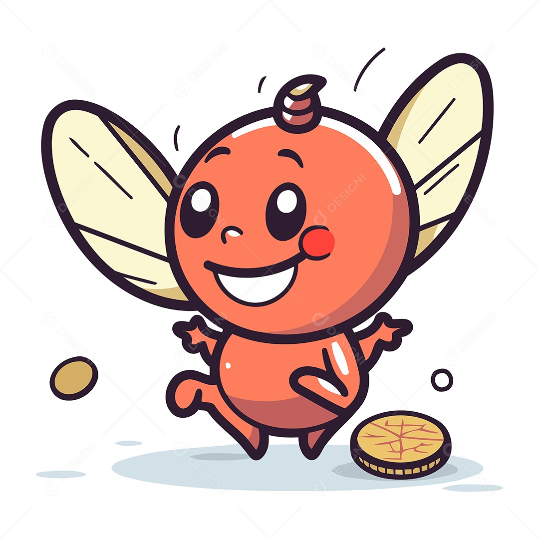 Mosca de Desenho Animado Ilustração Vetor EPS