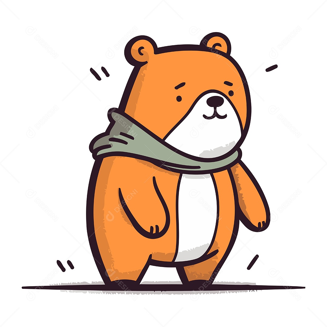 Urso de Desenho Animado Ilustração Vetor EPS