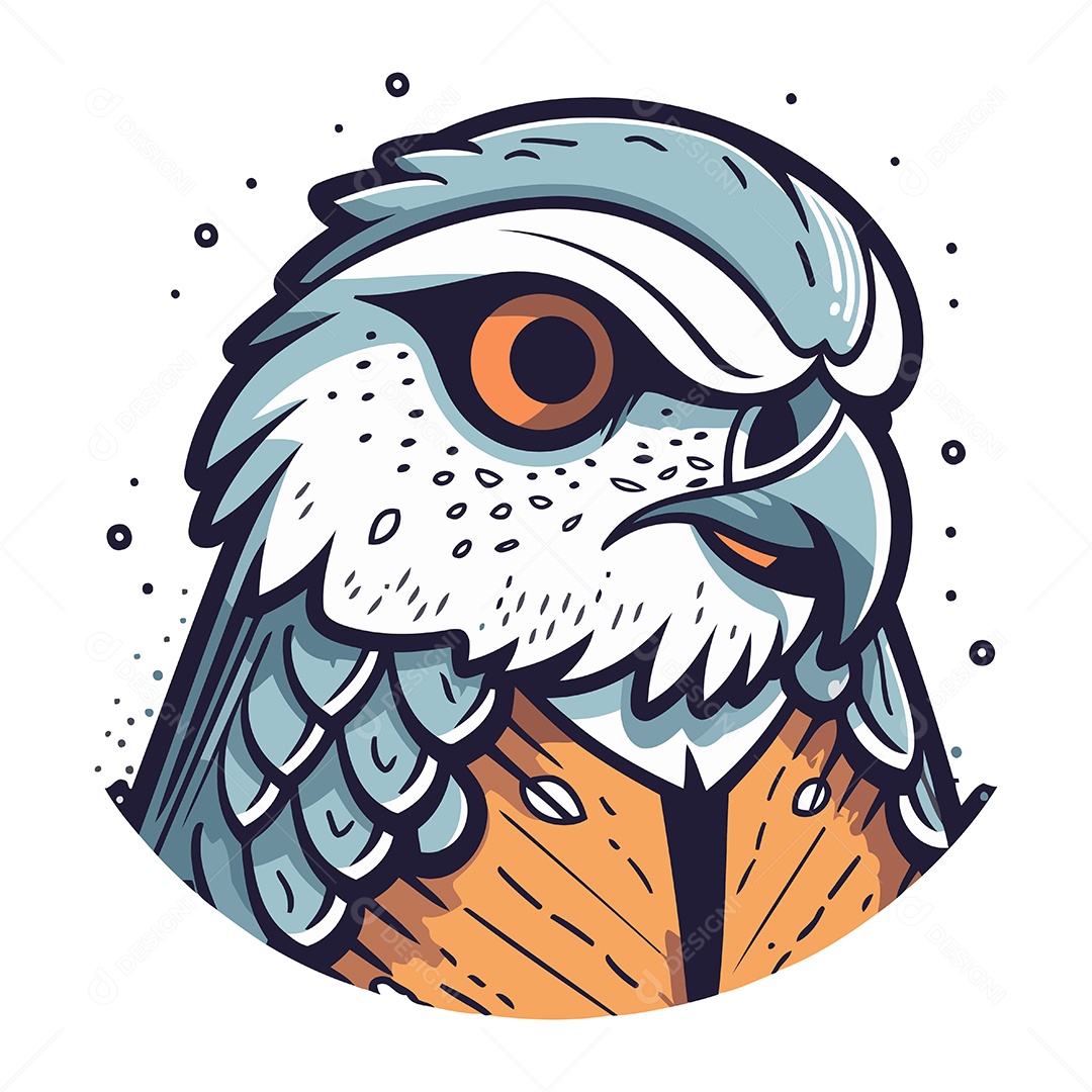 Cabeça de Coruja Ilustração Vetor EPS