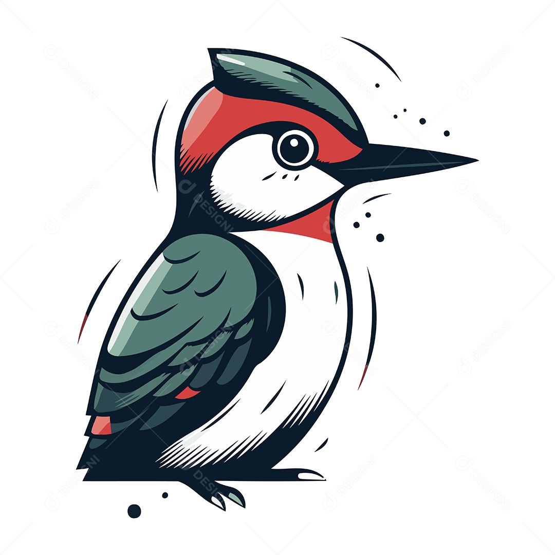 Pica Pau de Desenho Animado Ilustração Vetor EPS