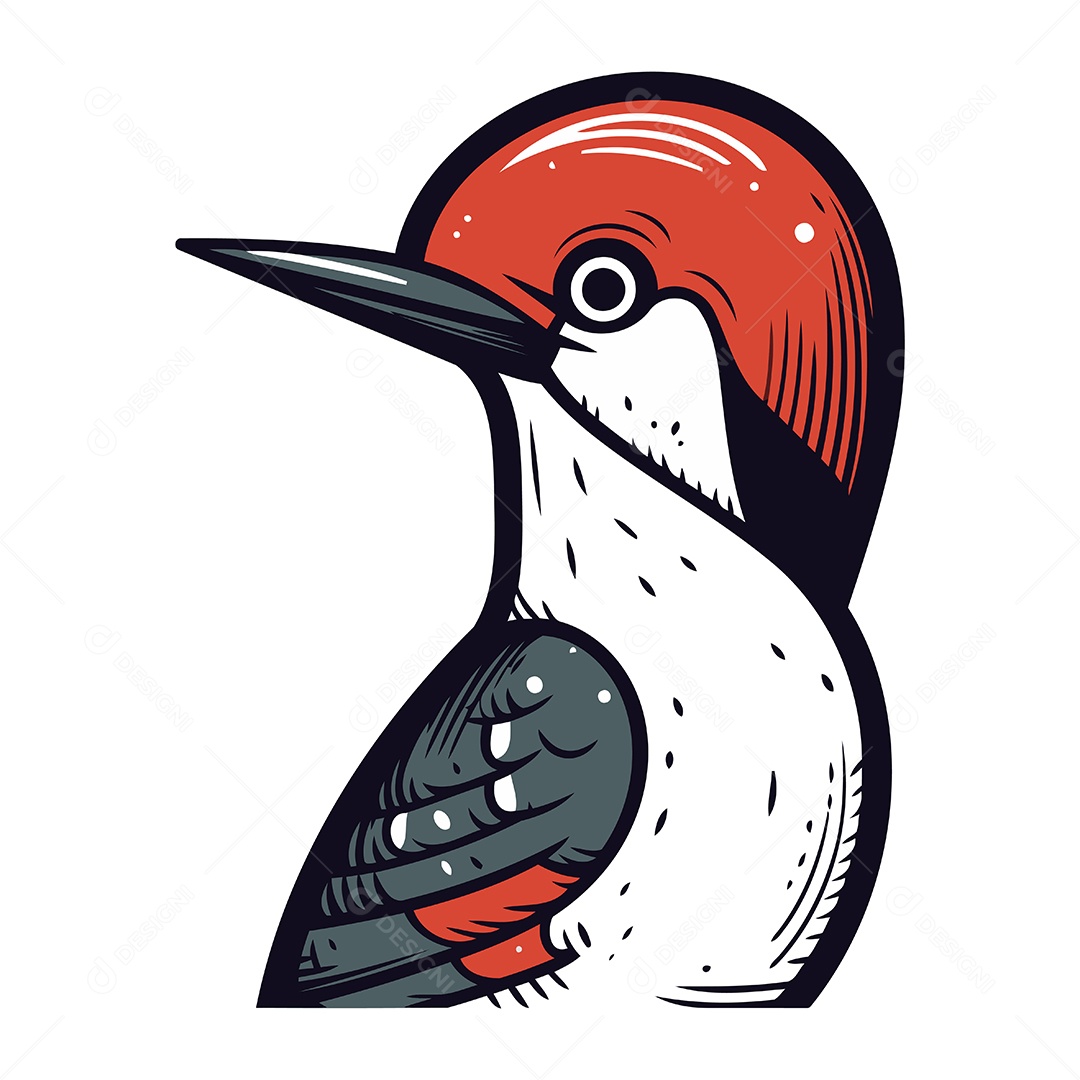 Pica Pau de Desenho Animado Ilustração Vetor EPS