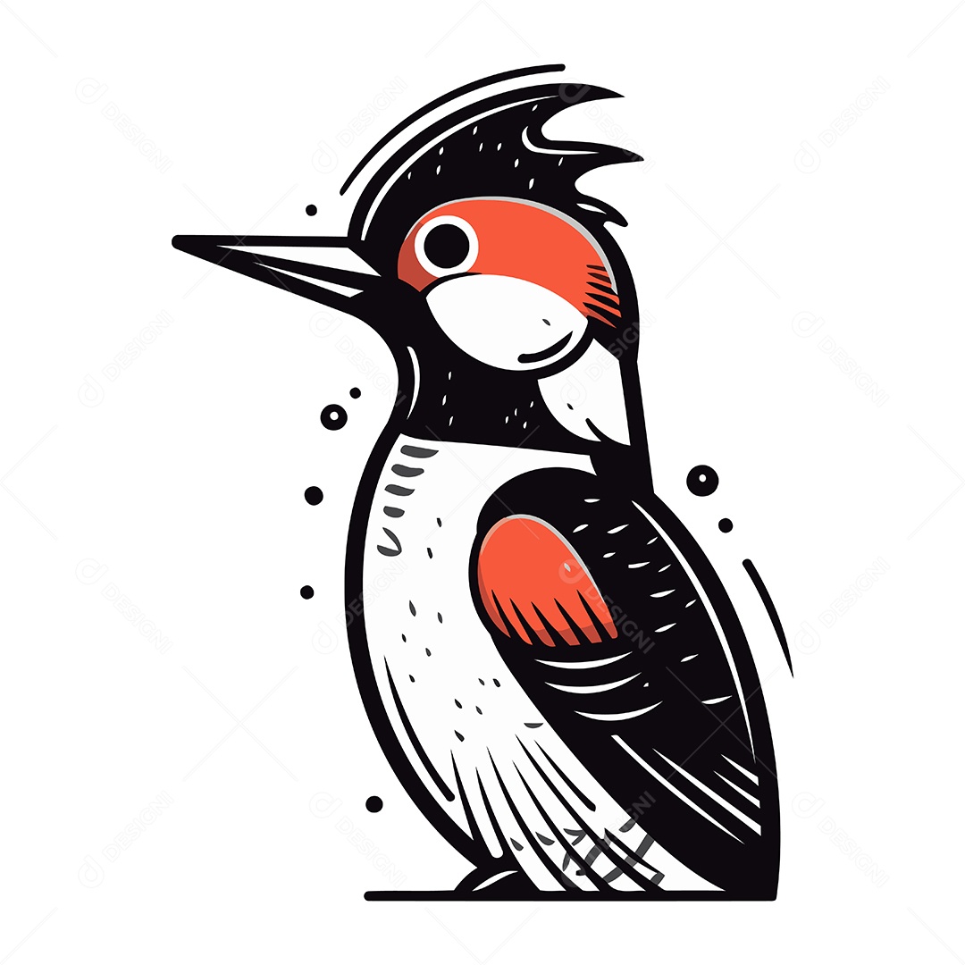 Pica Pau de Desenho Animado Ilustração Vetor EPS
