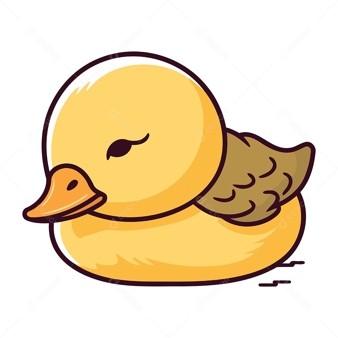 Pato de Borracha Desenho Animado Ilustração Vetor EPS
