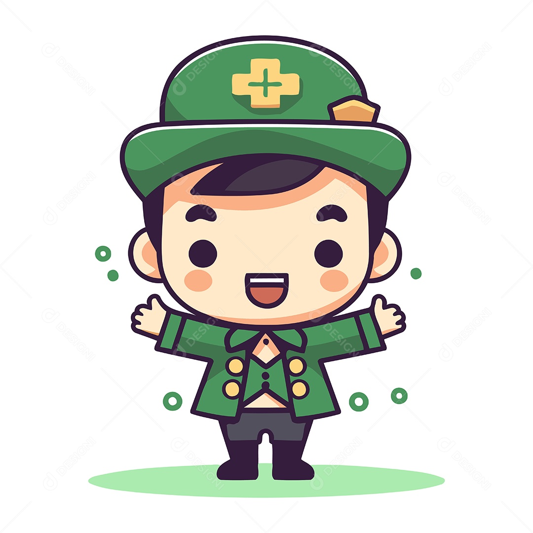 Escoteiro de Desenho Animado Ilustração Vetor EPS