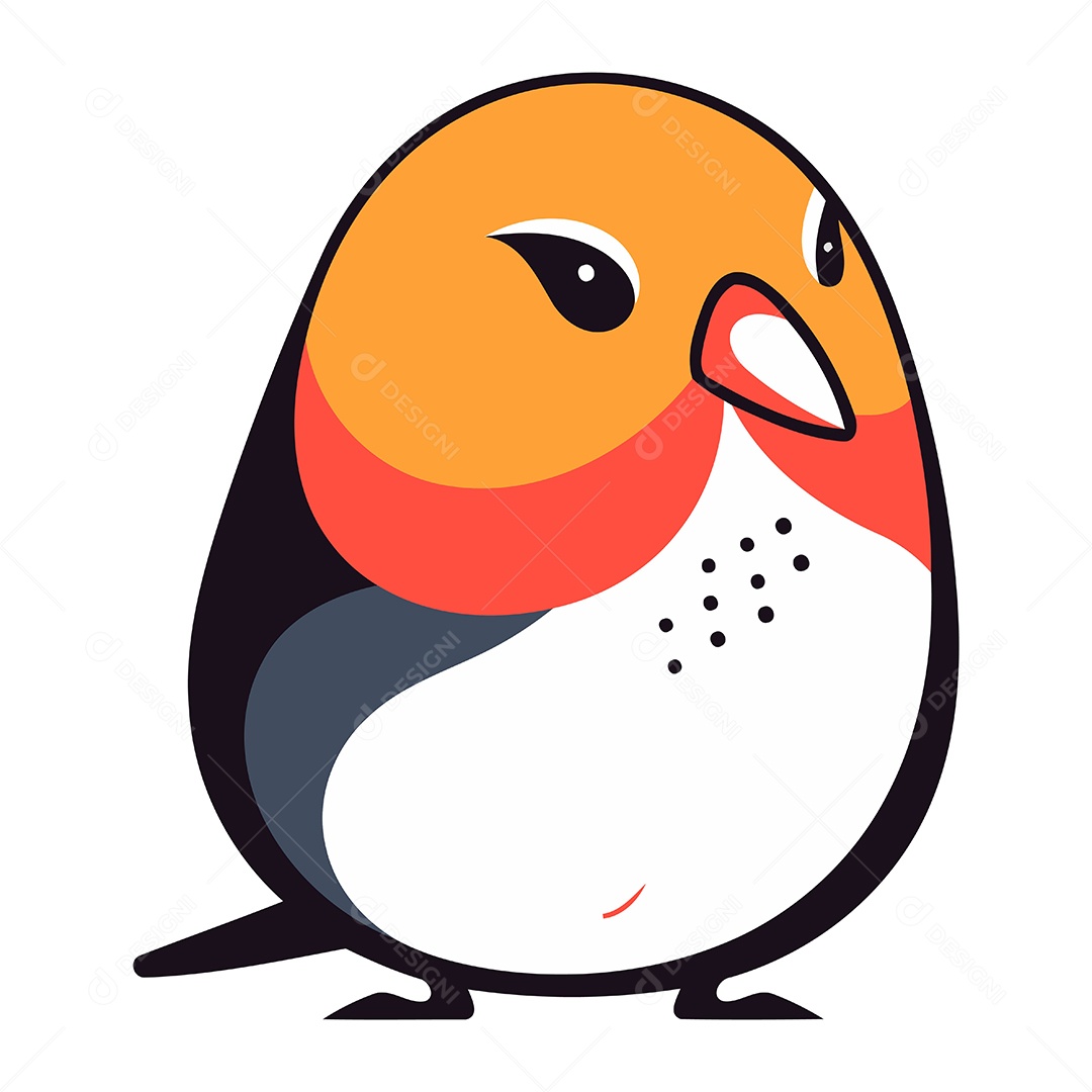 Pinguim de Desenho Animado Ilustração Vetor EPS