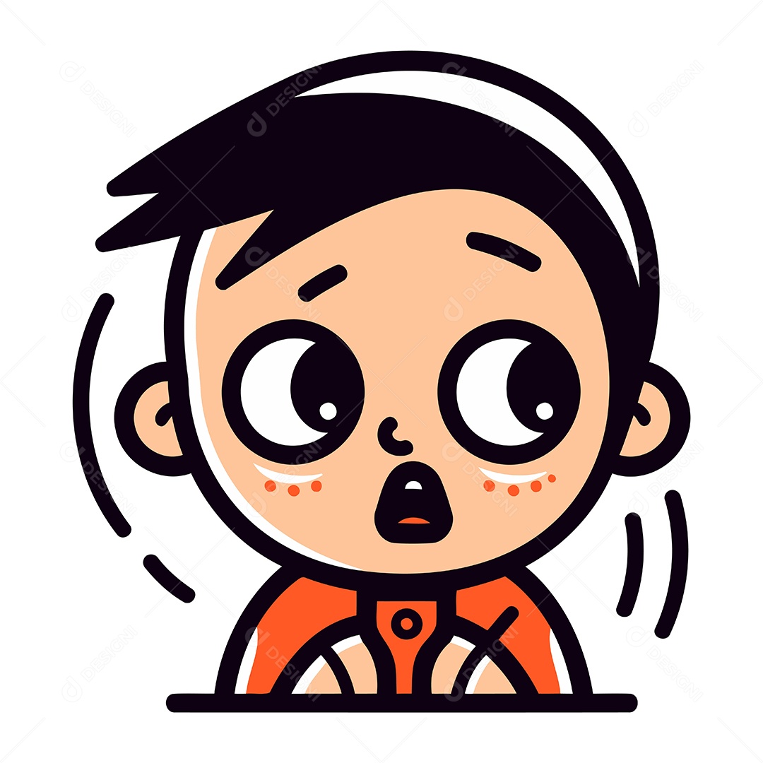 Menino Bonitinho de Desenho Animado Ilustração Vetor EPS