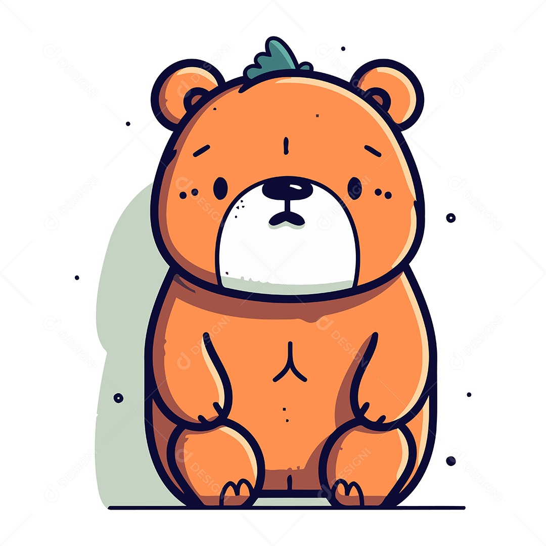 Urso de Desenho Animado Ilustração Vetor EPS