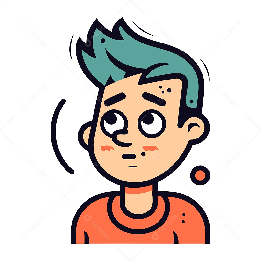 Homem de Desenho Animado Ilustração Vetor EPS