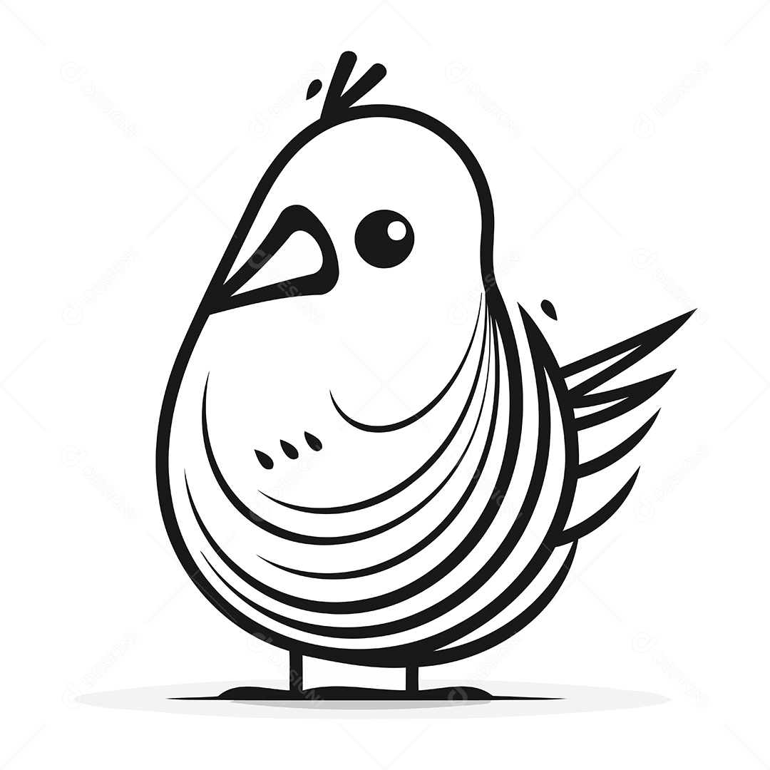 Pintinho de Desenho Animado Ilustração Vetor EPS