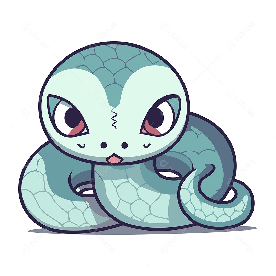 Cobra de Desenho Animado Ilustração Vetor EPS