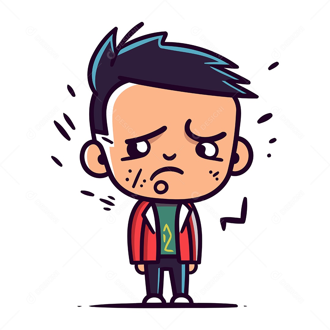 Homem de Desenho Animado Ilustração Vetor EPS