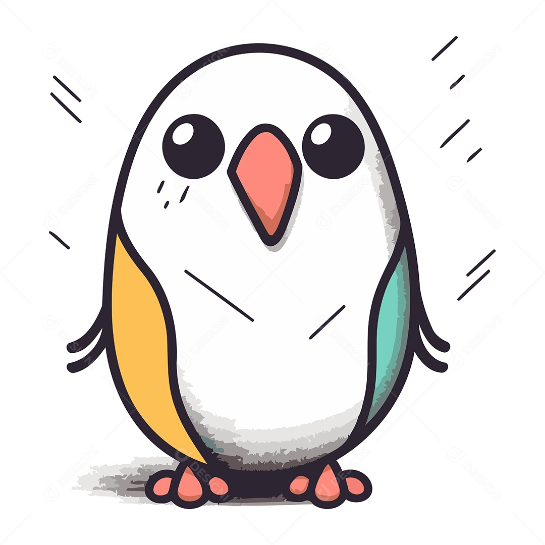 Passarinho de Desenho Animado Ilustração Vetor EPS