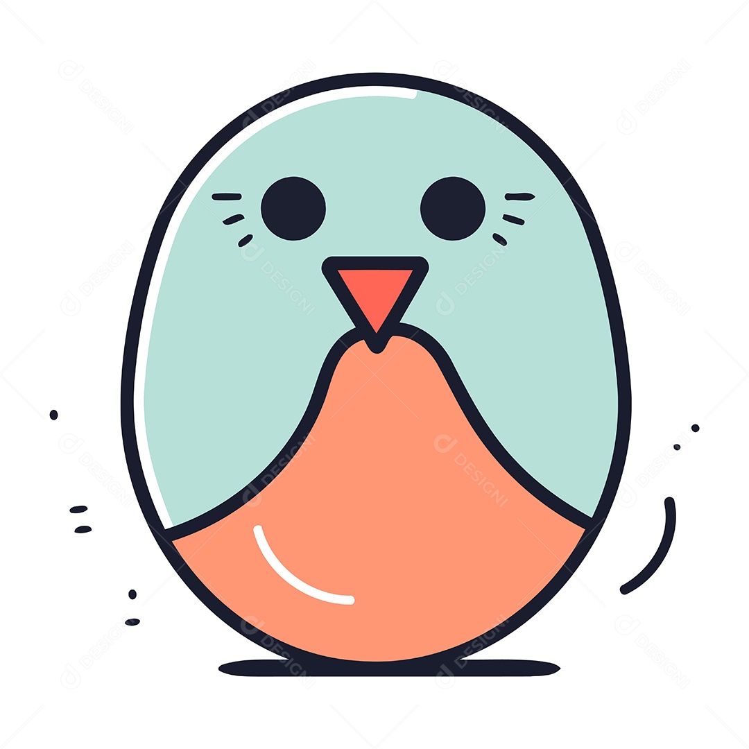 Pinguim de Desenho Animado Ilustração Vetor EPS