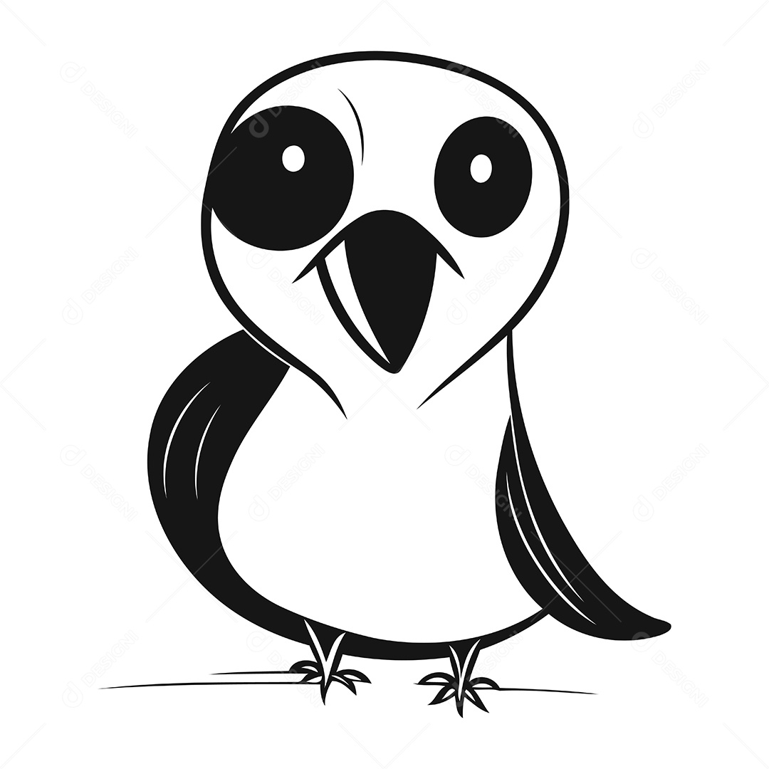 Coruja de Desenho Animado Ilustração Vetor EPS