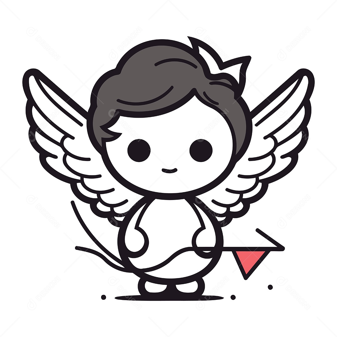 Cupido de Desenho Animado Ilustração Vetor EPS