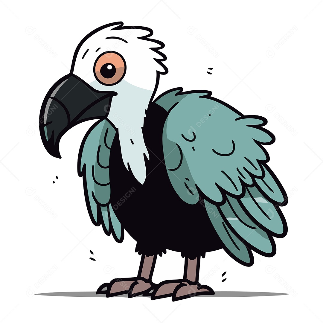 Abutre de Desenho Animado Ilustração Vetor EPS