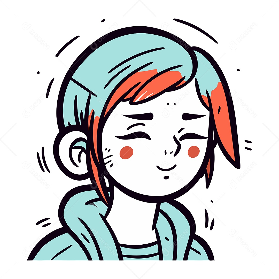 Jovem de Desenho Animado Ilustração Vetor EPS